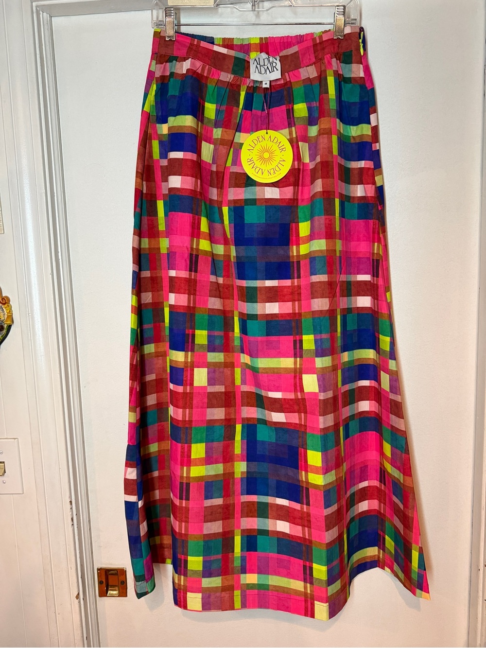 Alden Adair Multicolor Circus Plaid Maxi Skirt - Pink, Blue, Green
